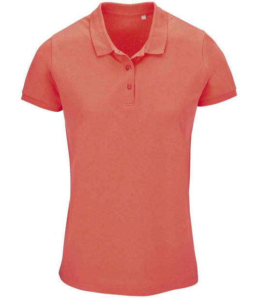 SOL'S Ladies Planet Organic Piqué Polo Shirt - Pop Orange (03575)