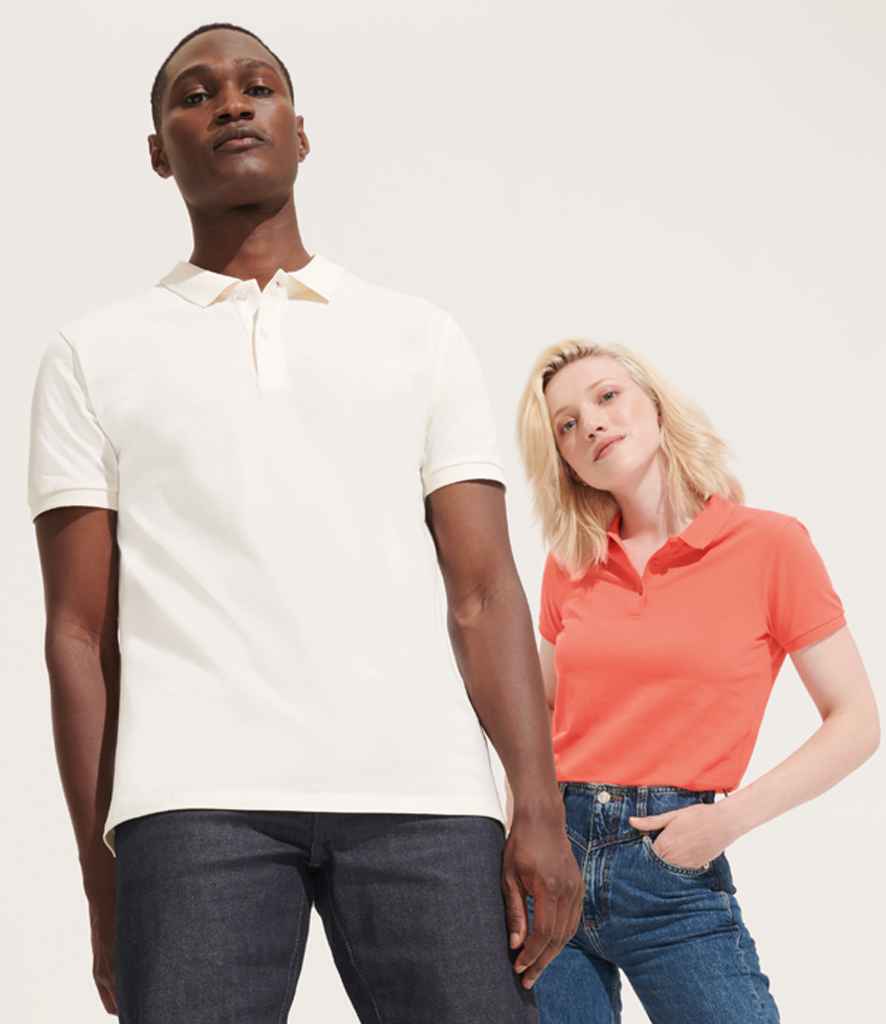 SOL'S Ladies Planet Organic Piqué Polo Shirt - Pop Orange (03575)