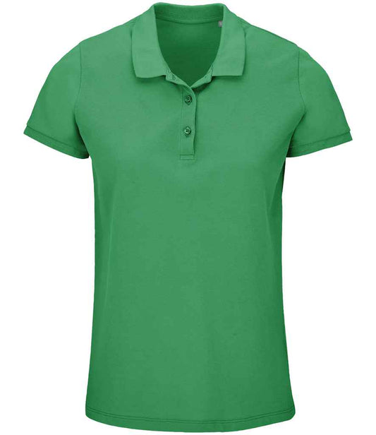 SOL'S Ladies Planet Organic Piqué Polo Shirt - Spring Green (03575)