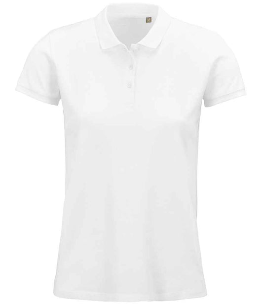 SOL'S Ladies Planet Organic Piqué Polo Shirt - White (03575)