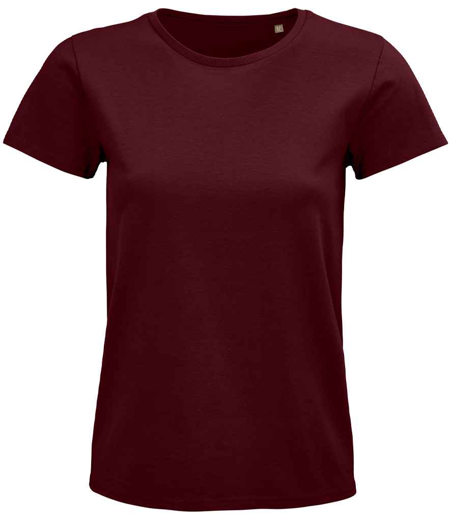 SOL'S Ladies Pioneer Organic T-Shirt - Burgundy (03579)