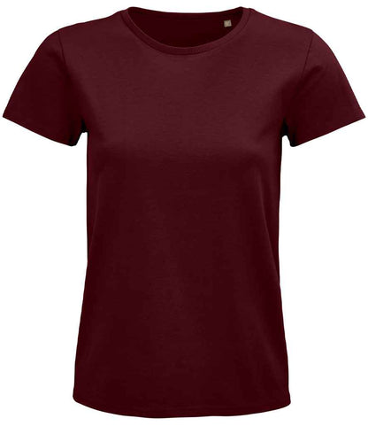 SOL'S Ladies Pioneer Organic T-Shirt - Burgundy (03579)