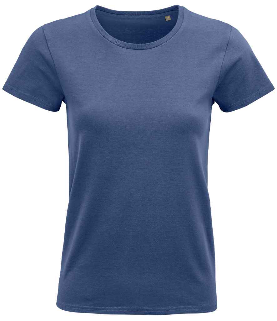 SOL'S Ladies Pioneer Organic T-Shirt - Denim (03579)