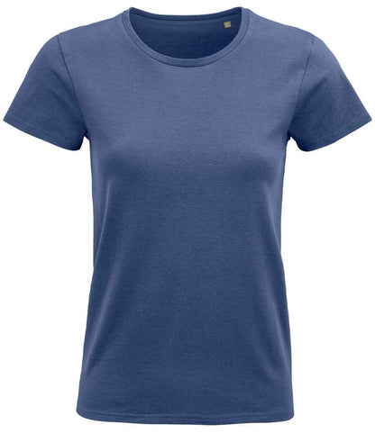 SOL'S Ladies Pioneer Organic T-Shirt - Denim (03579)