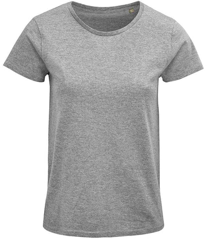 SOL'S Ladies Crusader Organic T-Shirt - Grey Marl (03581)