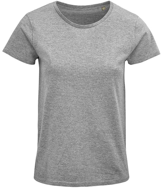 SOL'S Ladies Crusader Organic T-Shirt - Grey Marl (03581)