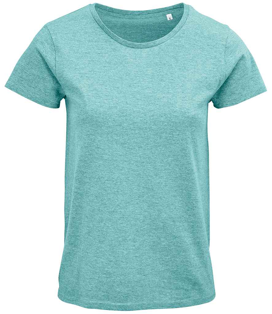 SOL'S Ladies Crusader Organic T-Shirt - Heather Light Green (03581)