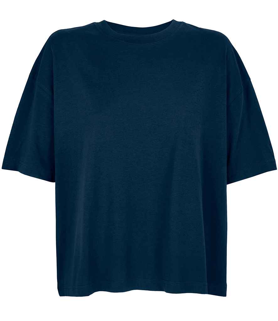 SOL'S Ladies Boxy Oversized Organic T-Shirt - French Navy (03807)