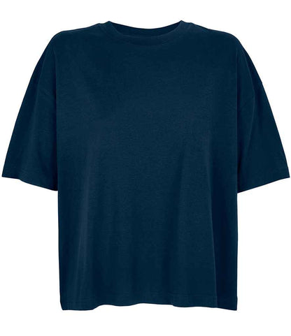 SOL'S Ladies Boxy Oversized Organic T-Shirt - French Navy (03807)