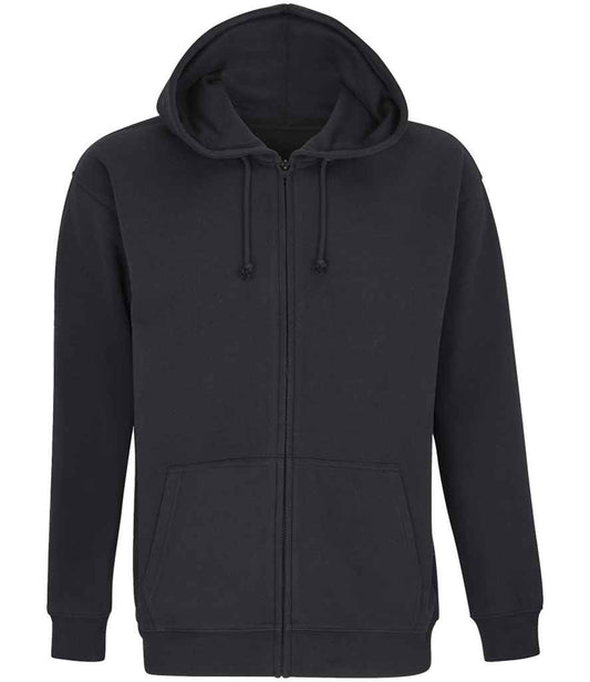 SOL'S Unisex Carter Full Zip Hoodie - Black (03812)