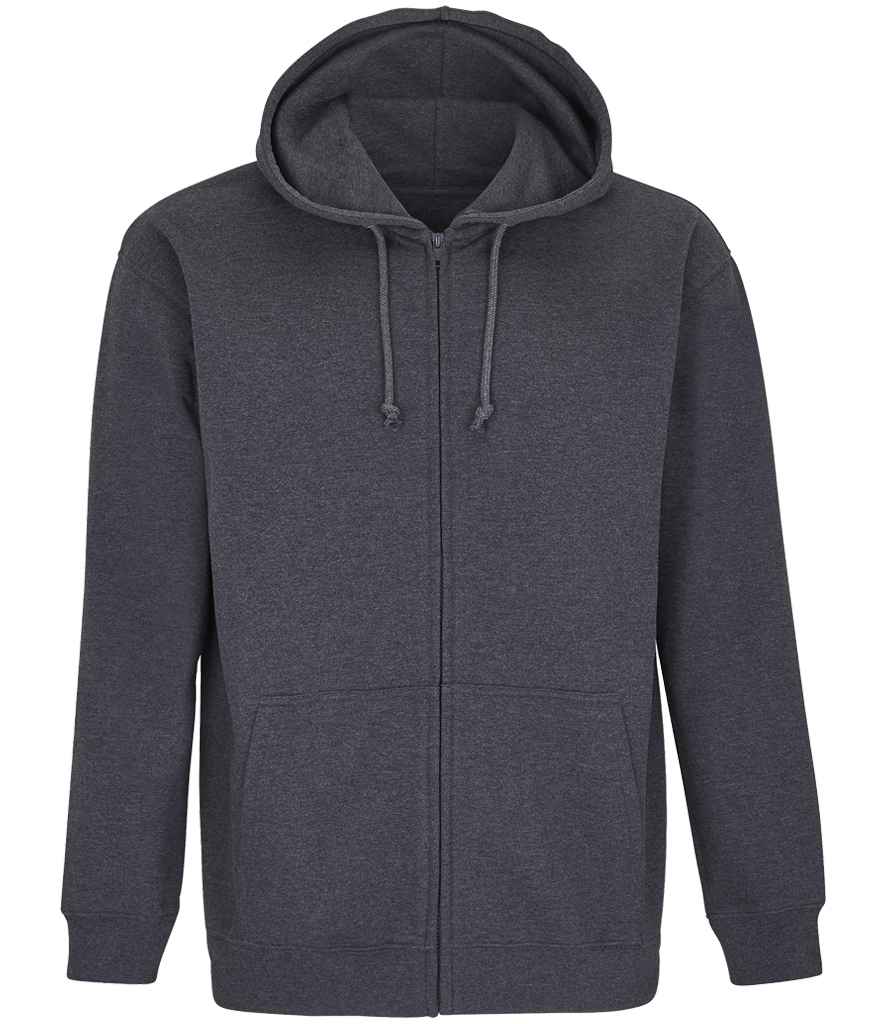 SOL'S Unisex Carter Full Zip Hoodie - Charcoal Marl (03812)