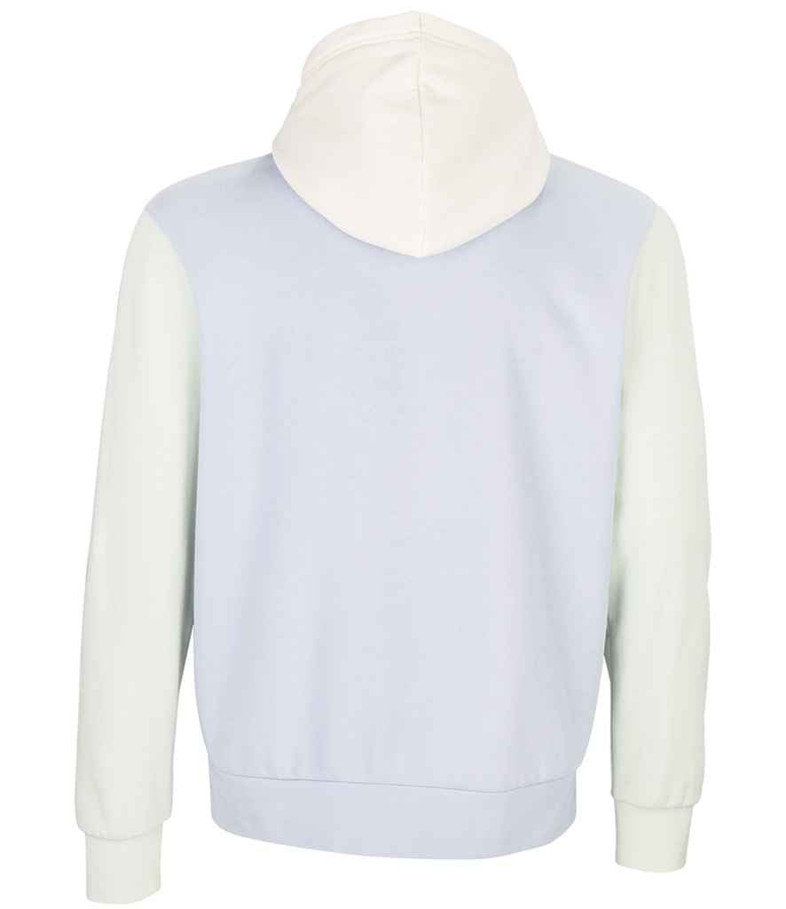 SOL'S Unisex Collins Organic Contrast Hoodie - Creamy Blue (03818)