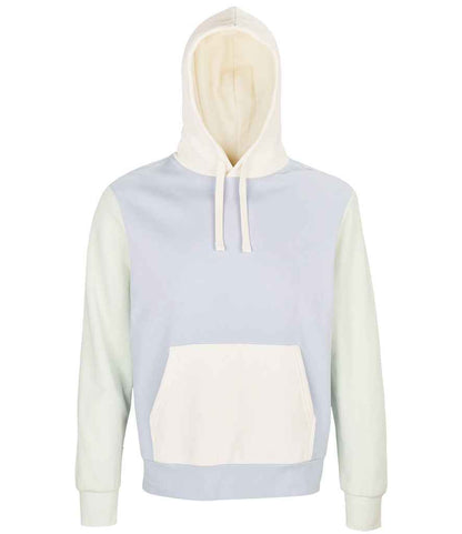 SOL'S Unisex Collins Organic Contrast Hoodie - Creamy Blue (03818)