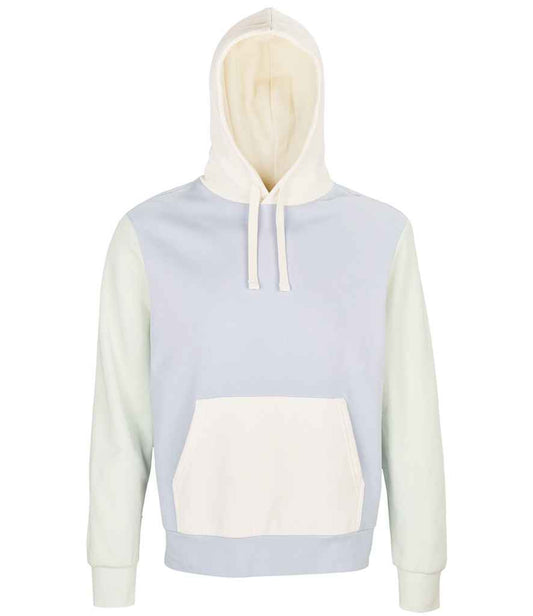 SOL'S Unisex Collins Organic Contrast Hoodie - Creamy Blue (03818)