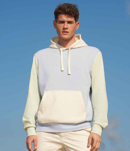 SOL'S Unisex Collins Organic Contrast Hoodie - Creamy Blue (03818)