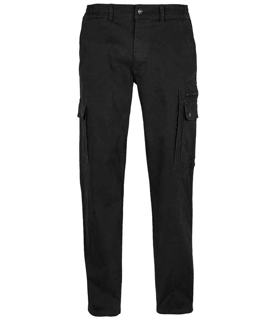 SOL'S Docker Stretch Cargo Trousers - Black (03820)