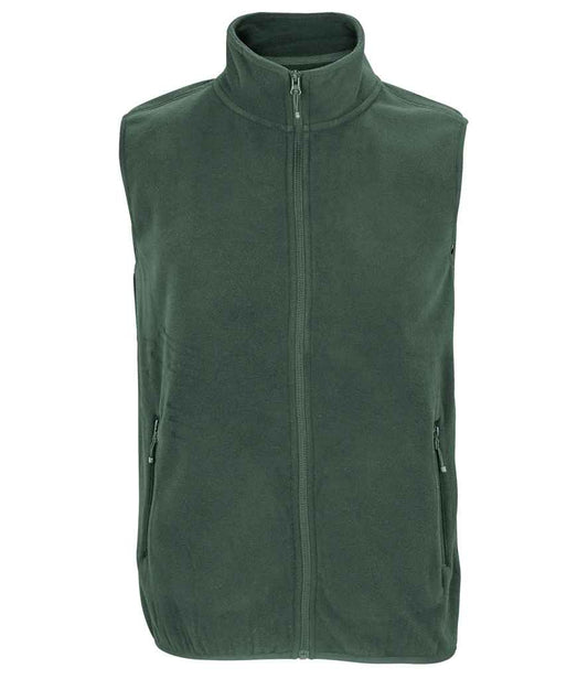 SOL'S Unisex Factor Recycled Micro Fleece Bodywarmer - Forest Green (03822)