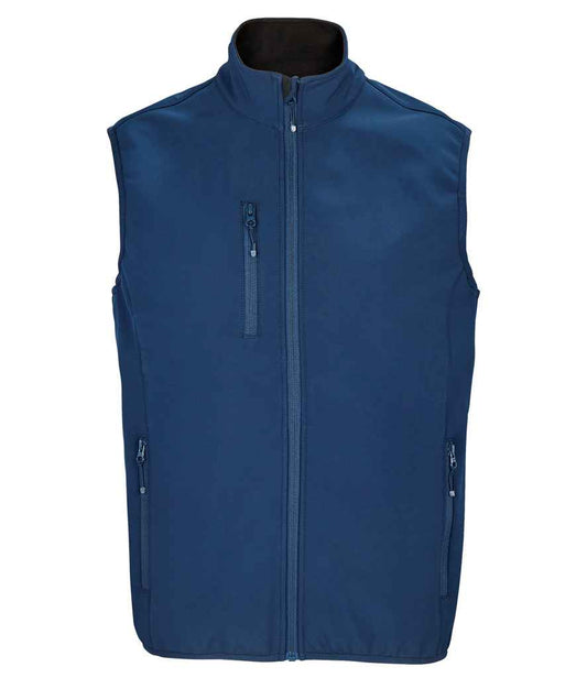 SOL'S Falcon Recycled Soft Shell Bodywarmer - Abyss Blue (03825)
