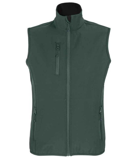 SOL'S Ladies Falcon Recycled Soft Shell Bodywarmer - Forest Green (03826)