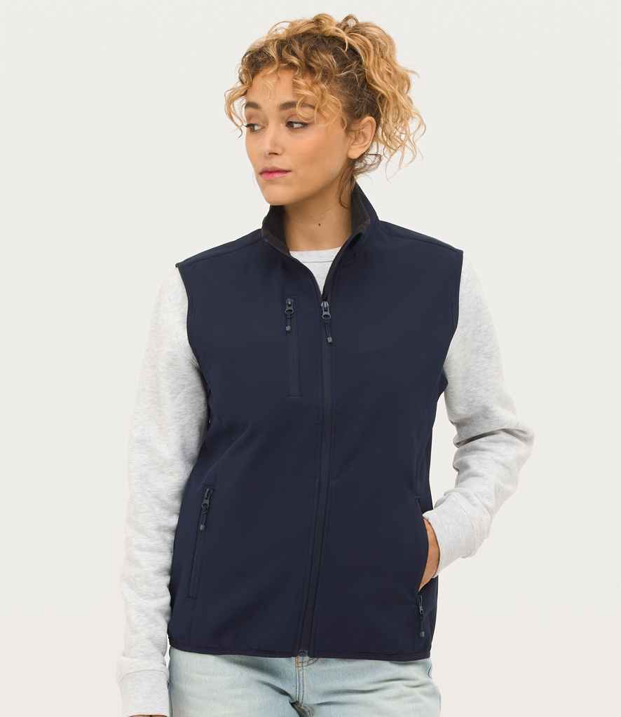 SOL'S Ladies Falcon Recycled Soft Shell Bodywarmer - Abyss Blue (03826)