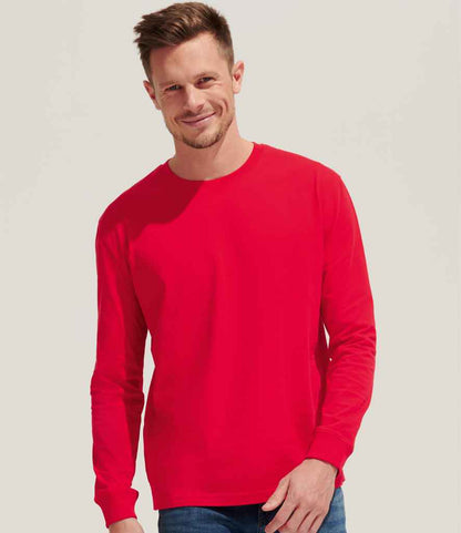 SOL'S Unisex Pioneer Long Sleeve T-Shirt - Bright Red (03982)
