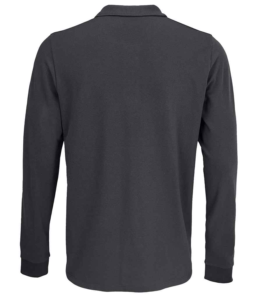 SOL'S Unisex Prime Long Sleeve Piqué Polo Shirt - Dark Grey (03983)