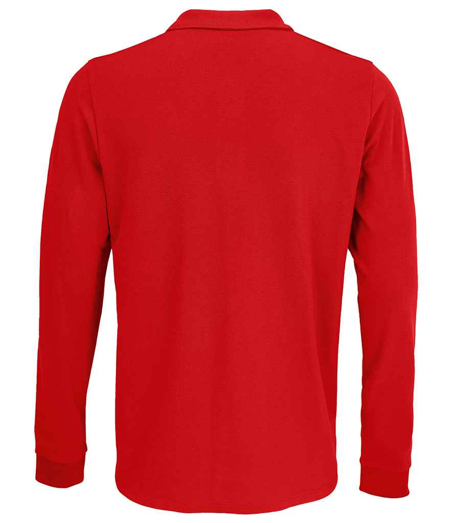 SOL'S Unisex Prime Long Sleeve Piqué Polo Shirt - Red (03983)
