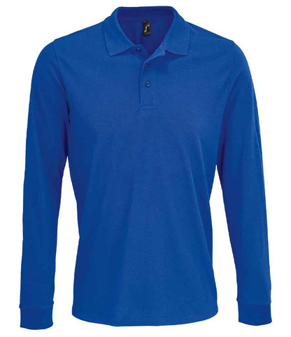 SOL'S Unisex Prime Long Sleeve Piqué Polo Shirt - Royal Blue (03983)