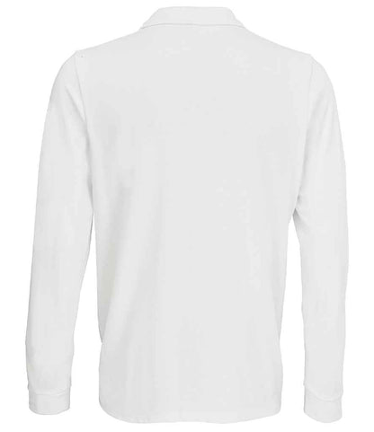 SOL'S Unisex Prime Long Sleeve Piqué Polo Shirt - White (03983)