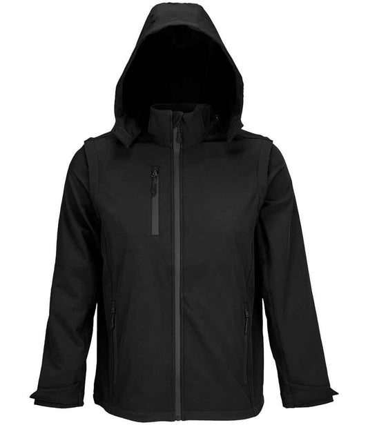 SOL'S SOL'S Unisex Falcon 3-in-1 Soft Shell Jacket - Black (03995)