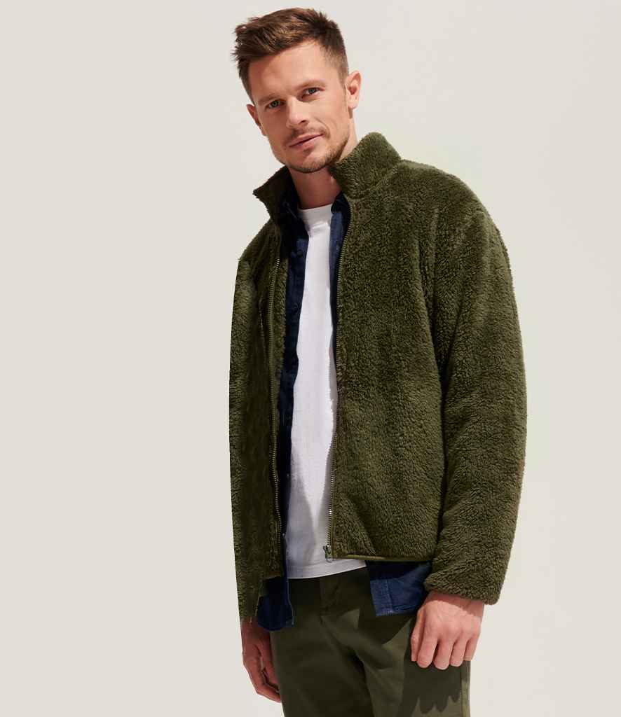 SOL'S SOL'S Unisex Finch Fluffy Jacket - Army (04022)