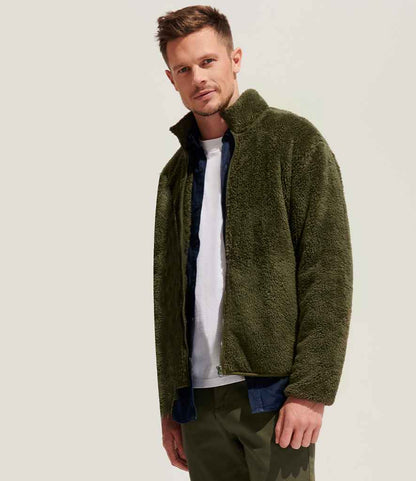 SOL'S SOL'S Unisex Finch Fluffy Jacket - Army (04022)