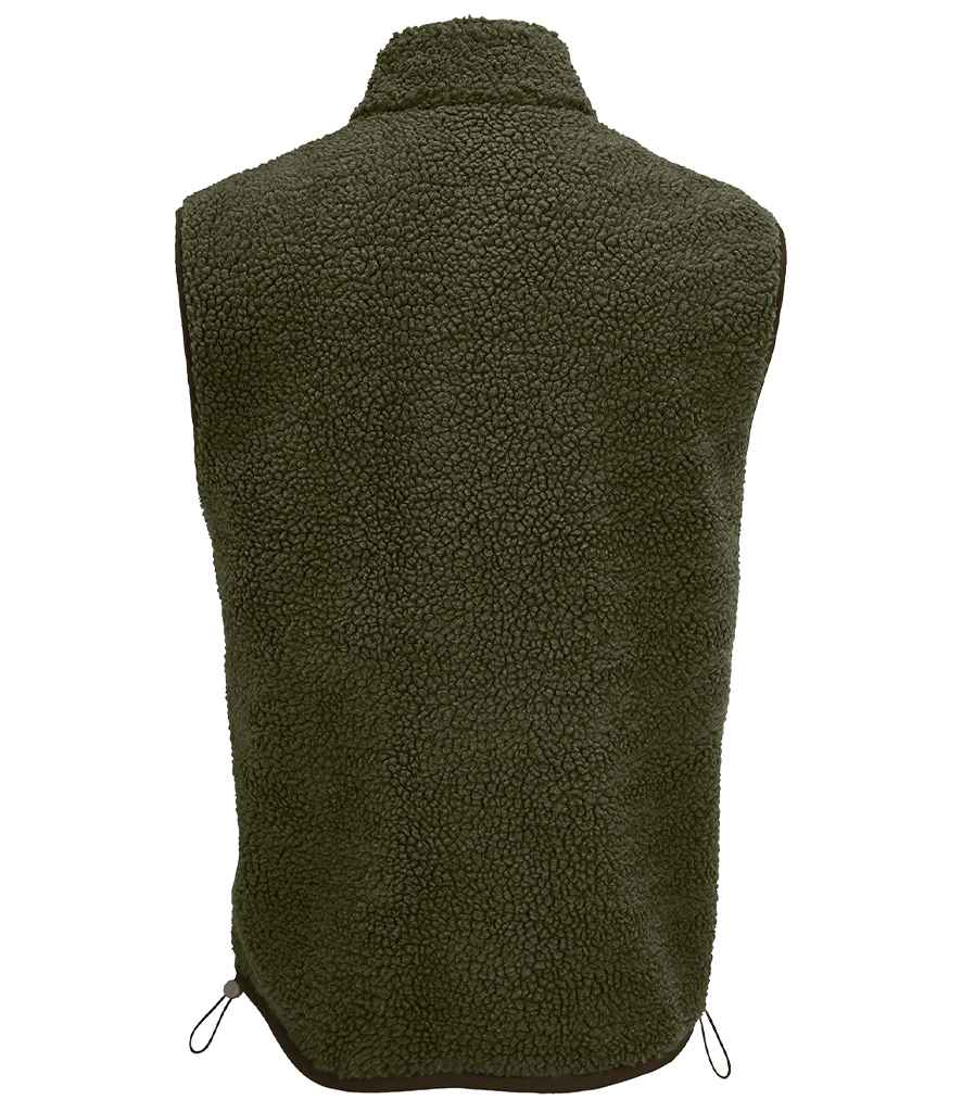 SOL'S SOL'S Unisex Fury Sherpa Bodywarmer - Army/Dark Army (04041)