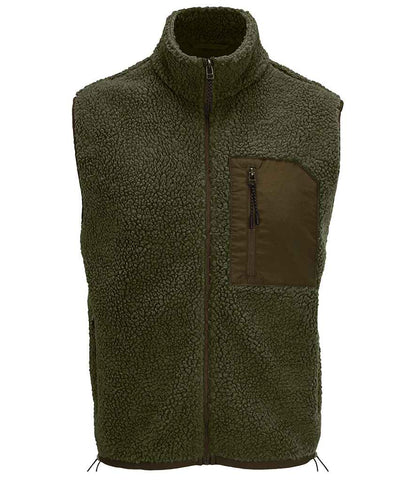 SOL'S SOL'S Unisex Fury Sherpa Bodywarmer - Army/Dark Army (04041)
