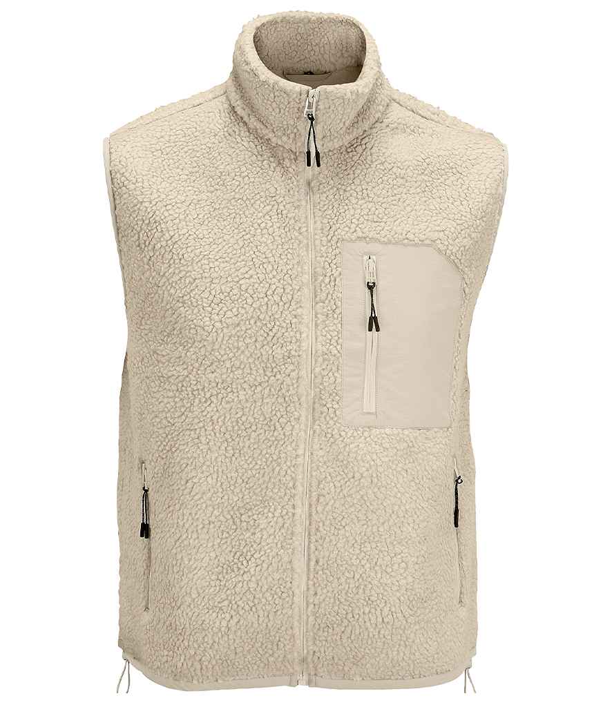 SOL'S SOL'S Unisex Fury Sherpa Bodywarmer - Shear Beige/Beige (04041)