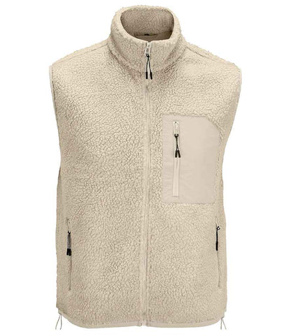 SOL'S SOL'S Unisex Fury Sherpa Bodywarmer - Shear Beige/Beige (04041)