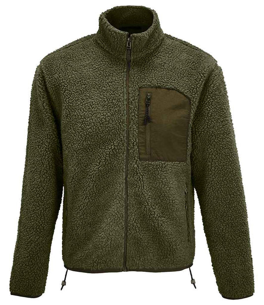 SOL'S SOL'S Unisex Fury Sherpa Jacket - Army/Dark Army (04042)