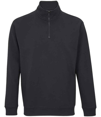 SOL'S SOL'S Unisex Conrad 1/4 Zip Sweatshirt - Black (04234)