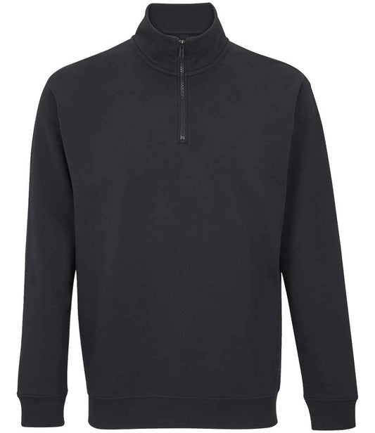 SOL'S SOL'S Unisex Conrad 1/4 Zip Sweatshirt - Black (04234)