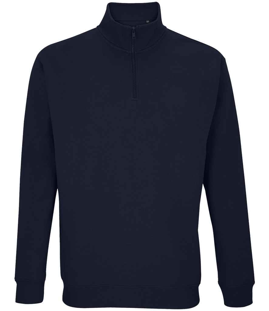 SOL'S SOL'S Unisex Conrad 1/4 Zip Sweatshirt - French Navy (04234)