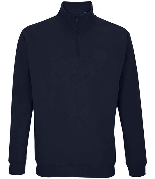 SOL'S SOL'S Unisex Conrad 1/4 Zip Sweatshirt - French Navy (04234)