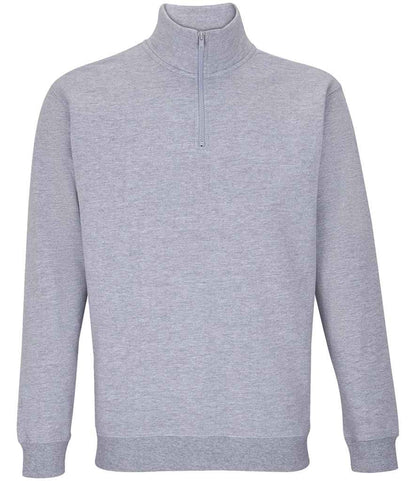 SOL'S SOL'S Unisex Conrad 1/4 Zip Sweatshirt - Grey Marl (04234)
