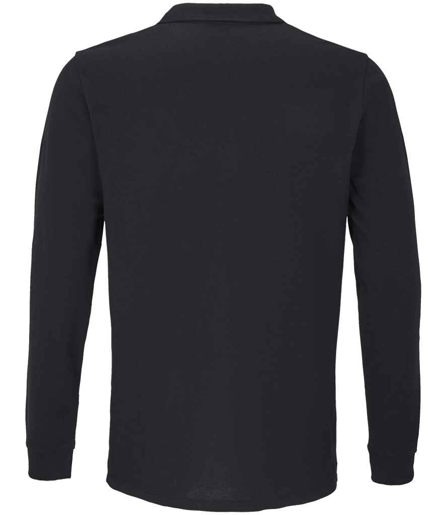 SOL'S SOL'S Unisex Planet Long Sleeve Piqué Polo Shirt - Black (04241)