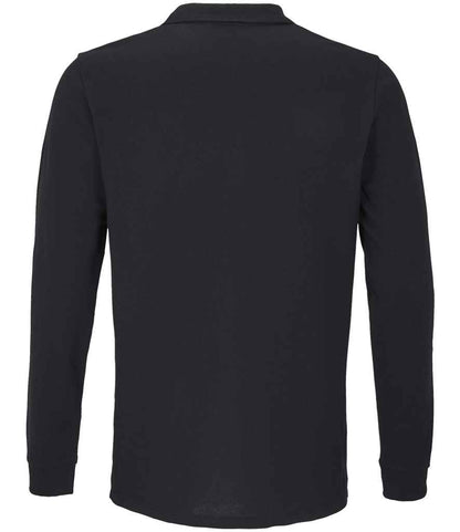 SOL'S SOL'S Unisex Planet Long Sleeve Piqué Polo Shirt - Black (04241)