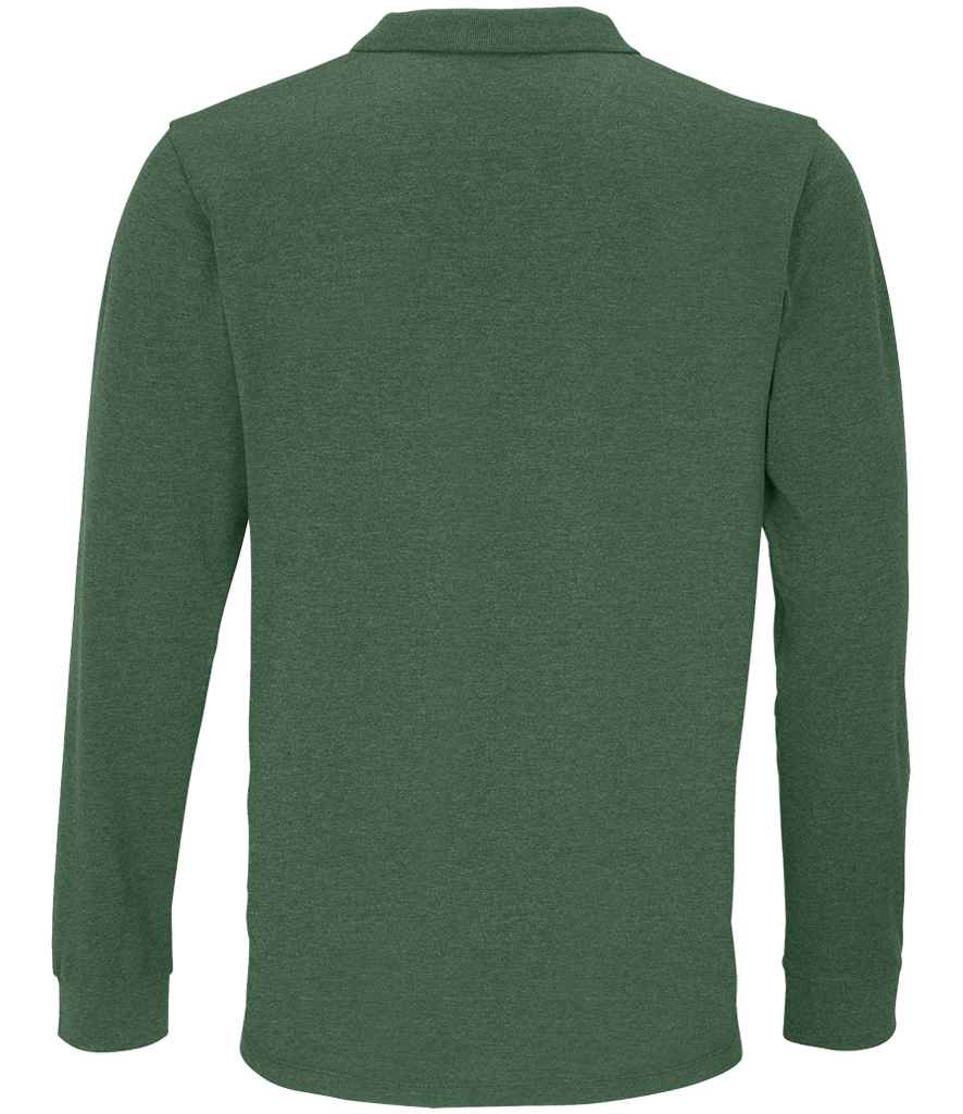 SOL'S SOL'S Unisex Planet Long Sleeve Piqué Polo Shirt - Bottle Green (04241)