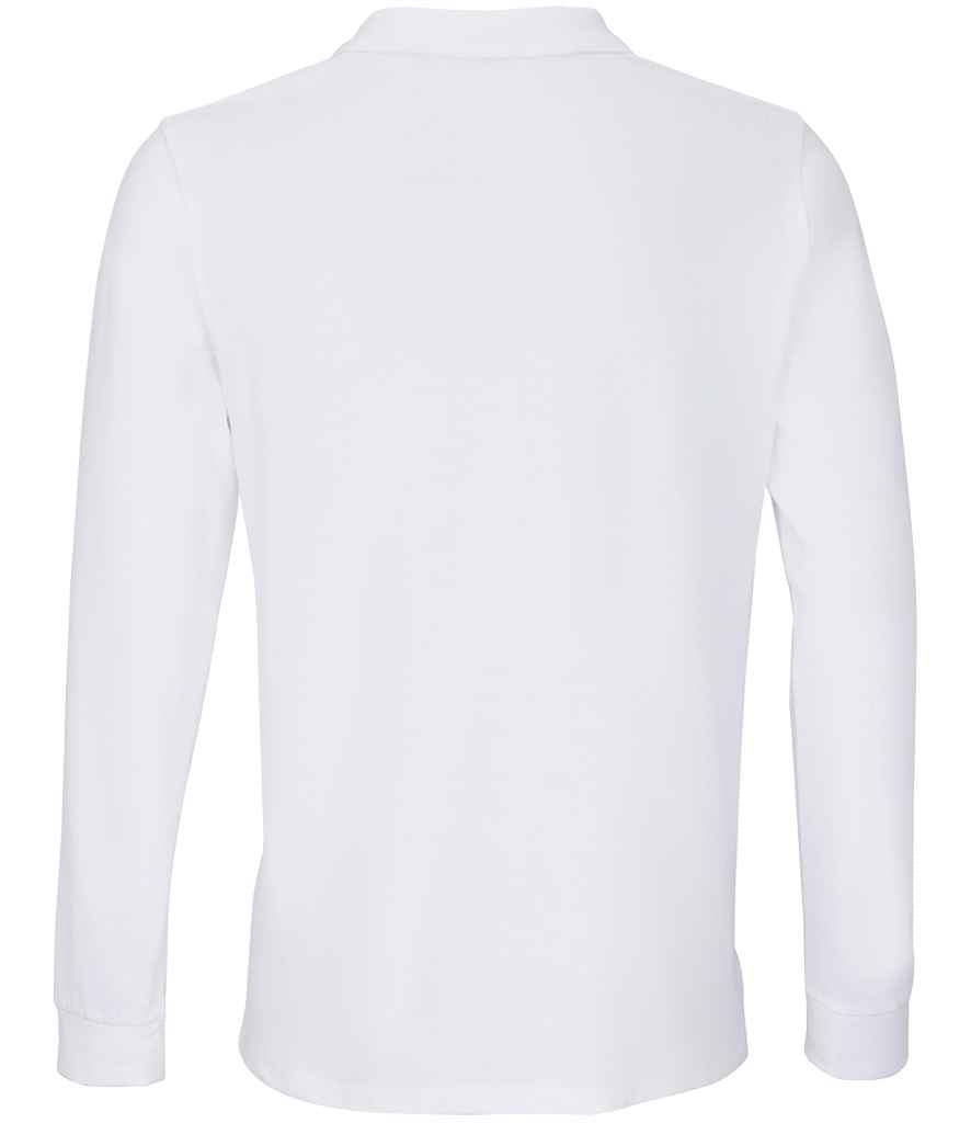 SOL'S SOL'S Unisex Planet Long Sleeve Piqué Polo Shirt - White (04241)