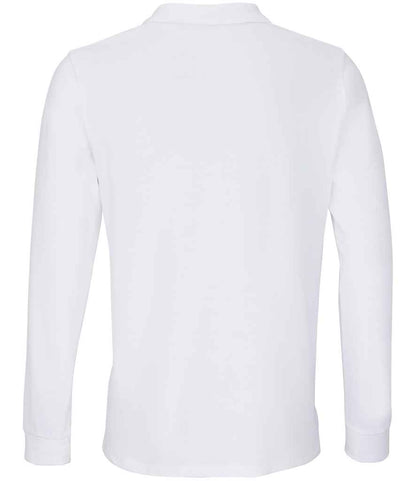 SOL'S SOL'S Unisex Planet Long Sleeve Piqué Polo Shirt - White (04241)