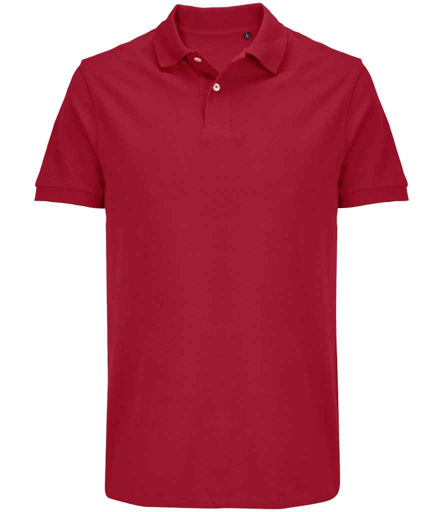 SOL'S SOL'S Unisex Pacific Twin Piqué Polo Shirt - Folk Red (04439)