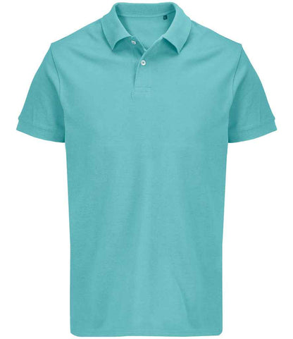 SOL'S SOL'S Unisex Pacific Twin Piqué Polo Shirt - Pool Blue (04439)