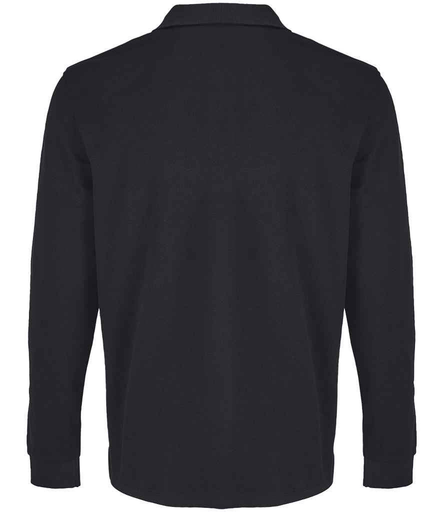 SOL'S SOL'S Unisex Pacific Long Sleeve Piqué Polo Shirt - Black (04441)